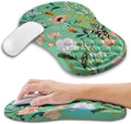 Ergonomic Mouse Pad Wrist Support with Memory Foam Massage Bulge, Carpal Tunnel Mousepad Wrist Rest for Mouse(12x8 inch, Pink Flowers)