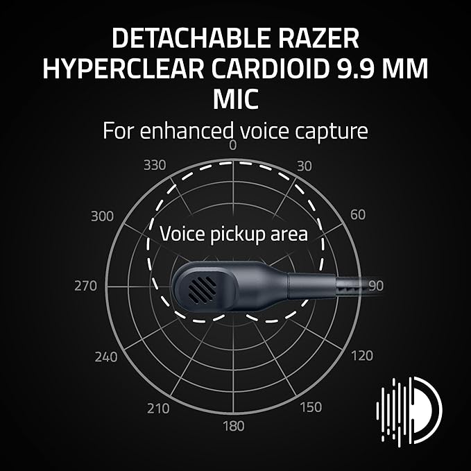 Razer BlackShark V3 X HyperSpeed Wireless Gaming Headset for PS5: 50mm Drivers - Cardioid Mic - 2.4 GHz, Bluetooth - Works with PC, Mac, Nintendo Switch, Smartphone - Long Battery Life - Black