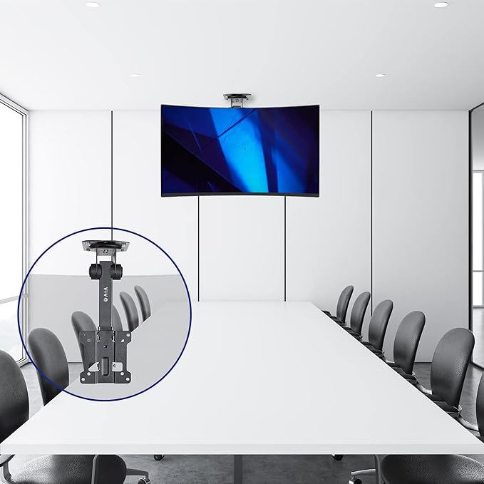 VIVO MOUNT-M-FD27 Manual Folding Ceiling Mount for 13-27 inch Flat Screens, Tilt Roof, Under Cabinet Mount for LCD TVs and Monitors