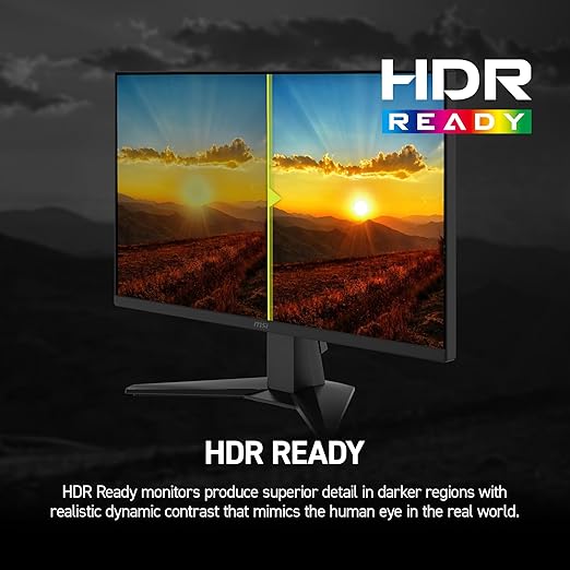 msi MAG 245F X24 24-inch 1920 x 1080 (FHD) Gaming Monitor, 240Hz, FreeSync Premium, HDR Ready, HDMI, VGA Port, VESA Mountable, Tilt, 4-Side Slim Bezel, 0.5ms, Black