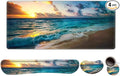 ToLuLu Extended Gaming Mouse Pad, Memory Foam Ergonomic Keyboard Mouse Wrist Rest Support Set, Large Desk Mat with Stitched Edges, Non-Slip Base Mousepad for Home Office Game and Study, Sunset