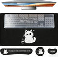 Desk Mat Set, Large Gaming Mouse Pad with Wrist Rest,Ergonomic Mouse Pad,Home Office Desk Accessories Decor Supplies(Cat)
