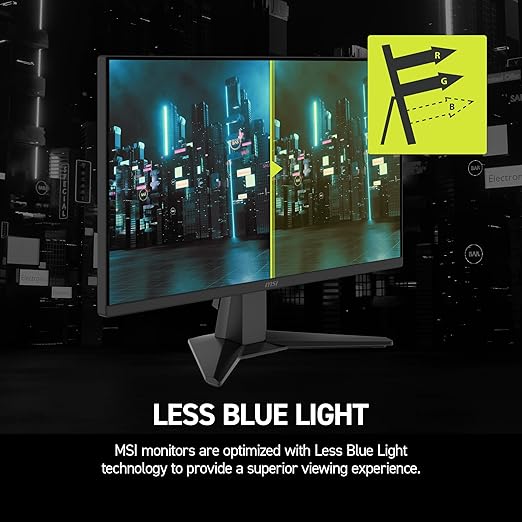 msi MAG 245F X24 24-inch 1920 x 1080 (FHD) Gaming Monitor, 240Hz, FreeSync Premium, HDR Ready, HDMI, VGA Port, VESA Mountable, Tilt, 4-Side Slim Bezel, 0.5ms, Black