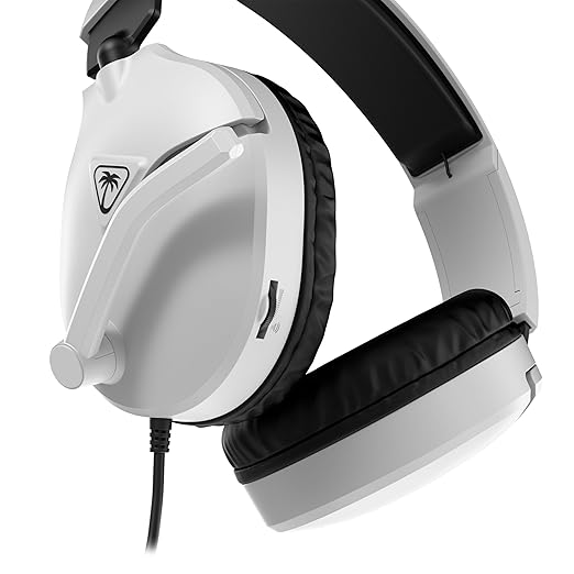 Turtle Beach Recon 70 Wired Gaming Headset - Licensed for Nintendo Switch 2, Nintendo Switch/Lite/OLED, Flip-to-Mute Mic, Adjustable, Lightweight headphones, On-Ear Controls, 40mm Drivers, Black/White