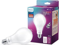 PHILIPS LED 300-200-100W A23 1-Pack BrightDial Soft White (2700K) 4000-3000-1600 Lumen (28-20-16 = 300-200-100W) Frosted Flicker-Free Light Bulb