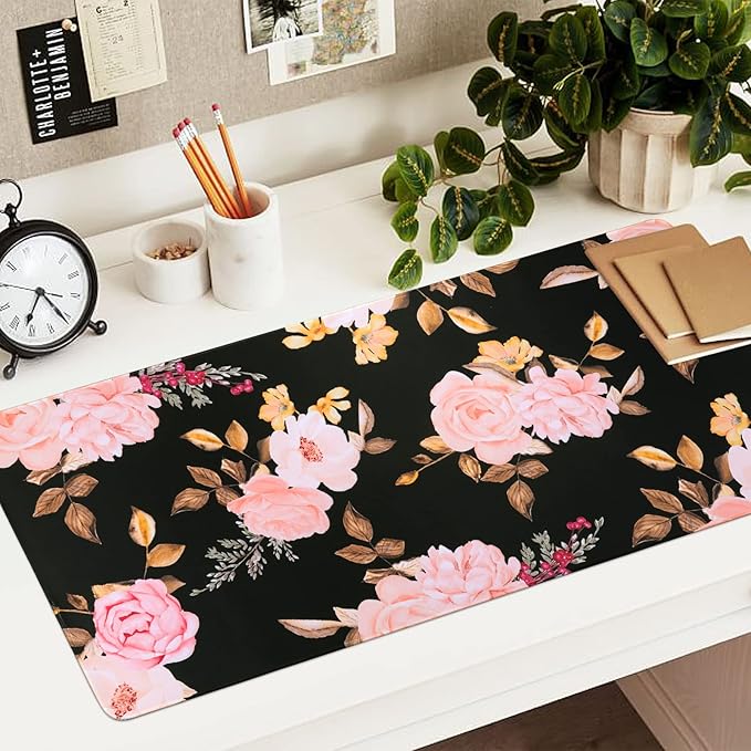 iCasso Keyboard Mouse Pad Set, Extended Gaming Mouse Pad + Keyboard Wrist Rest Support, Memory Foam, Easy Typing & Comfort, 3Pcs (35.4×15.7 in) Large Ergonomic XXL Thick Mousepad Desk Mat