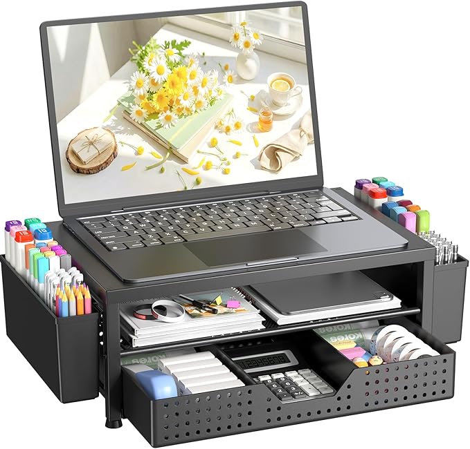 OPNICE Laptop Stand Desk Organizer – Black
