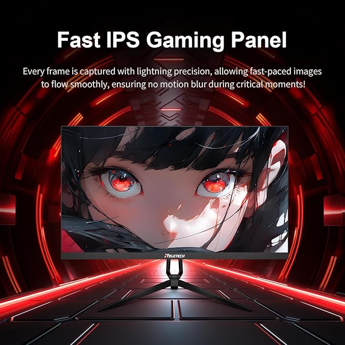 23.8inch 180Hz Gaming Monitor,FHD (1920 x 1080P), 1ms Response Time 100% sRGB Computer Monitor, Fast-IPS Panel, FreeSync & G-Sync, HDMI & DP & USB Ports VESA Compatible, (R23 Blitz)