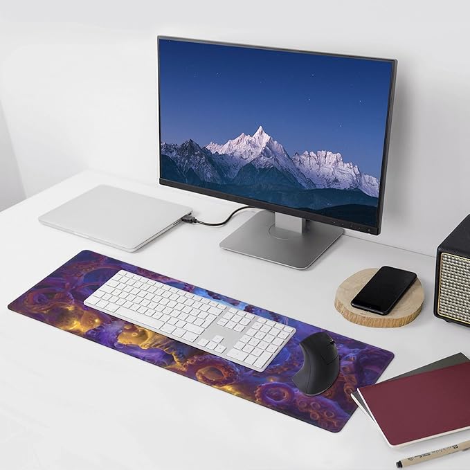 Skull Mouse Pad Extended Large Gaming Mouse Pad XL Stitched Edges for Gamer Home Office 31.5 X 11.8 Inch