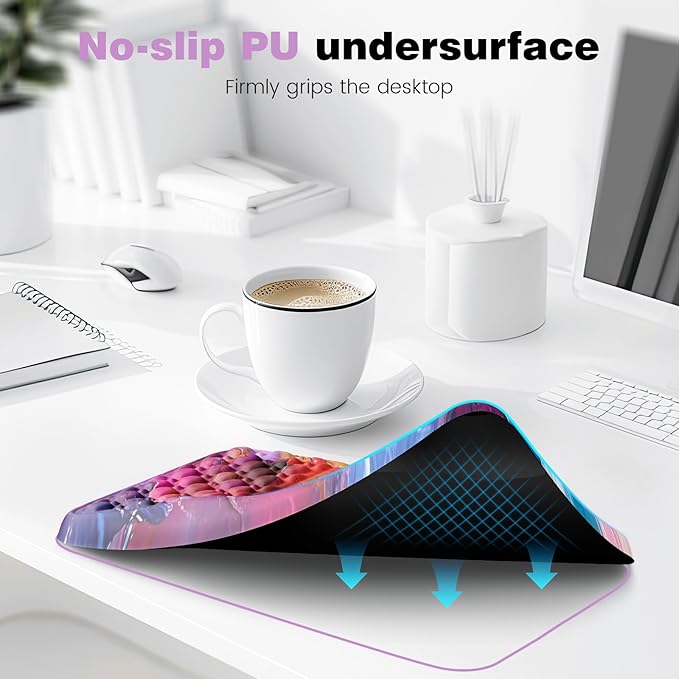 Ospelelf Mouse Pad with Wrist Rest Ergonomic Comfortable Wrist Support Mousepad for Computer Multicolored