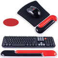 Ospelelf Mouse Pad with Wrist Rest and Ergonomic Gel Keyboard Hand Wrist, Support for Typing Gaming, Relieve Wrist Pain, Cool & Easy to Clean, for Office, Programmer, Home Computer Use, Black Red