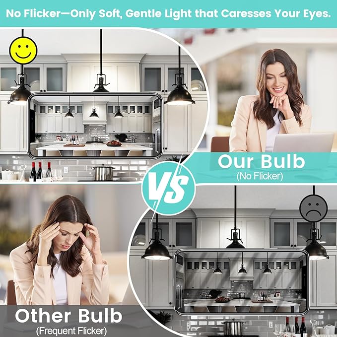 Brightever A19 Dimmable LED Bulbs, 100 Watt Equivalent Light Bulb, 12W Standard e26 Bulbs Neutral White 4000K, 1100 Lumens, Energy Efficient for Bedroom Living Room Home Office Lamp, 4-Pack