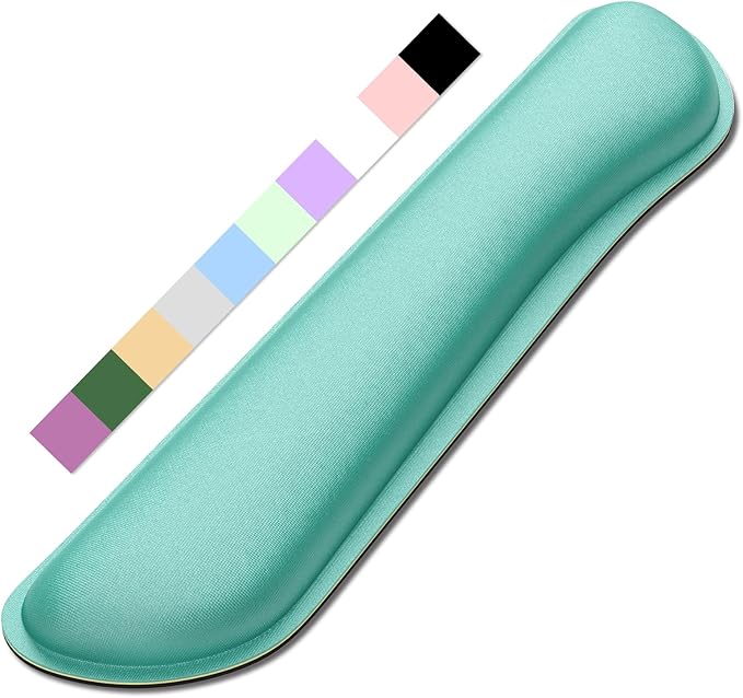 Dapesuom Enlarge Keyboard Wrist Rest Pad, Cute Memory Foam Wrist Rest for Computer Keyboard, Ergonomic Keyboard Mouse Wrist Support for Comfortable Typing, Comfort for Office, Gaming, Laptop, Green