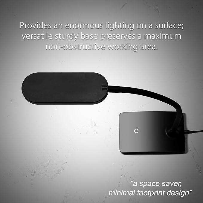 IVY20-40BK Ivy LED Desk Lamp with USB Port for Home Office - Super Bright Small Desk Lamp, a Perfect LED Desk Light as Study Lamp, Bedside Reading Lights (Black)
