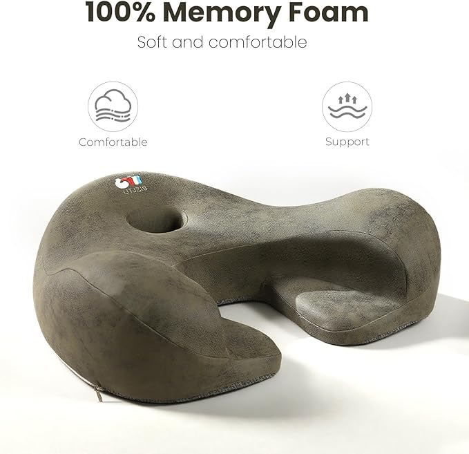 Meditation Cushion & Yoga Seat for Meditation - Cross Leg Floor Cushion for Meditator at Home, Ergonomic Comfortable Memory Foam Zafu Relieves Numbness Tailbone & Hip Pain from Long Sitting.