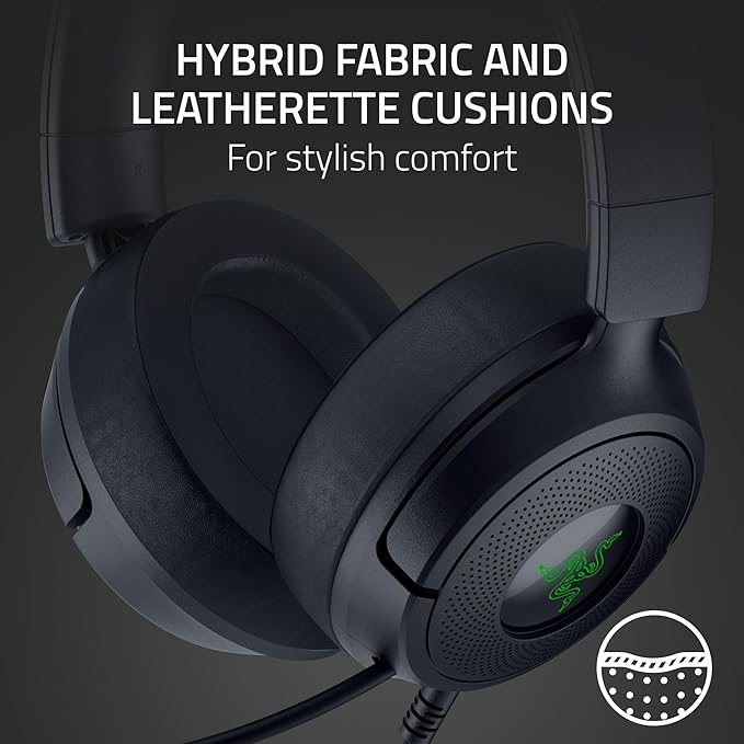 Razer Kraken Kitty V3 X Wired Gaming Headset: Kitty Ears - HyperClear Cardioid Mic - 40 mm Drivers - 7.1 Surround Sound - Comfy Ear Cushions - Cross-Platform via 3.5mm PC, PS5, Xbox, Switch 2 - Black