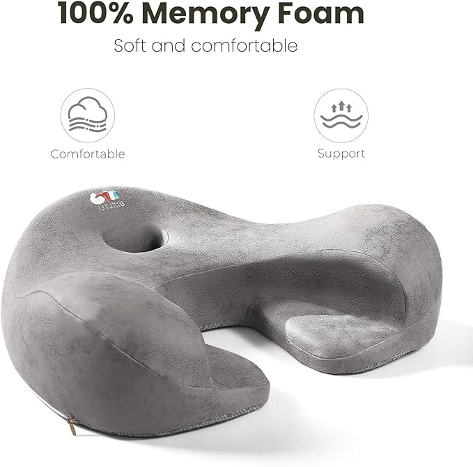 Meditation Cushion & Yoga Seat for Meditation - Cross Leg Floor Cushion for Meditator at Home, Ergonomic Comfortable Memory Foam Zafu Relieves Numbness Tailbone & Hip Pain from Long Sitting.