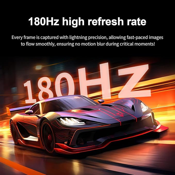 23.8inch 180Hz Gaming Monitor,FHD (1920 x 1080P), 1ms Response Time 100% sRGB Computer Monitor, Fast-IPS Panel, FreeSync & G-Sync, HDMI & DP & USB Ports VESA Compatible, (R23 Blitz)