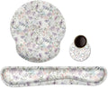 Ergonomic Keyboard Mouse Pad Wrist Rest Support Set for Laptop/Computer/Desktop,Memory Foam Hand Rest Wrist Cushion for Gaming/Office,Lightweight Comfortable (Purple Flowers)