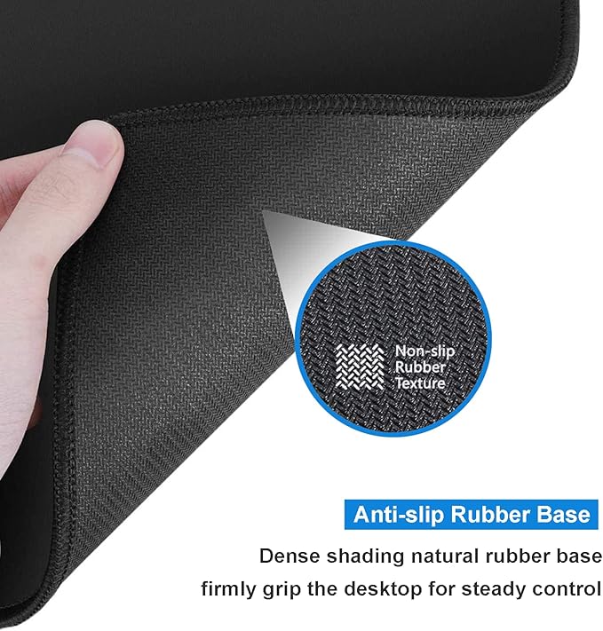 Large Gaming Mouse Pad XXL,Extended Large Gaming Mousepad,Desk Accessories,Office Supplies,Office Decor,Non-Slip Rubber Base and Stitched Edges Desk Pad for Computer Game Office Work,31.5"x15.7"