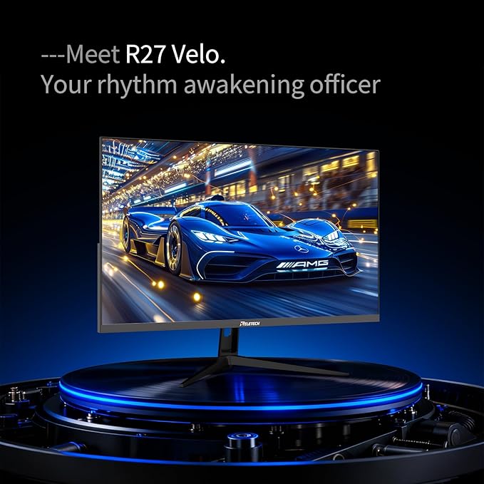 27 Inch 120Hz FHD Computer Monitor, IPS Frameless Gaming Screen with 1ms Response, AMD FreeSync, 100% sRGB, Eye Care, HDMI/VGA Ports & 100x100mm VESA Mount (R27 Velo)
