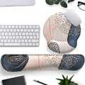 Ergonomic Boho Mouse Pad with Wrist Support Gel and Keyboard Wrist Rest, Non-Slip Pu Base Gaming Kawaii Cute Mouse Pad for Boho Office Decor, Easy Typing