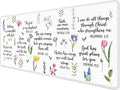 Christian Inspirational Floral Large Mouse Pad 31.5x15.7inch, Religious Bible Verse Large Extended Computer Desk Mat Mousepad for Keyboard and Mouse, Christian Desk Accessories