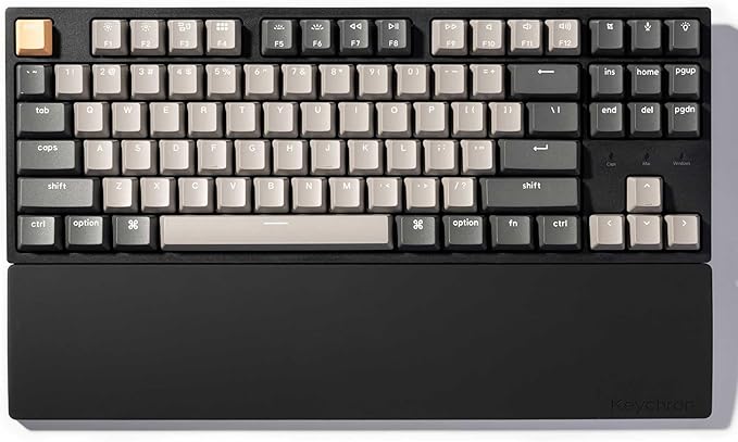 Ergonomic Silicone Wrist Rest for Keychron K8 / K8 Pro / K8 Max / K8 HE / C1 / C1 Pro / L4, 14.09" Honeycomb Non-Slip Palm Rest, 80% TKL Mechanical Keyboards Support with Comfortable Typing