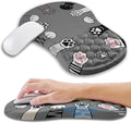Ergonomic Mouse Pad Wrist Support with Memory Foam Massage Bulge, Carpal Tunnel Mousepad Wrist Rest for Mouse(12x8 inch, Paw)