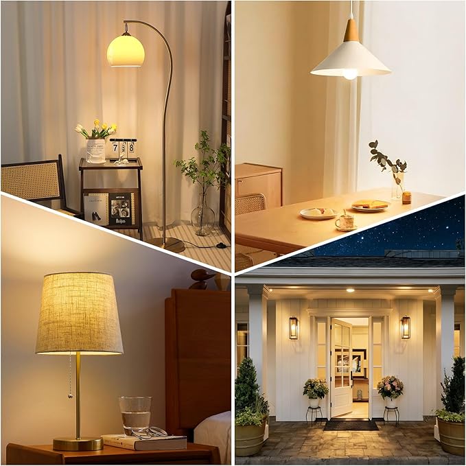 Brightever A19 LED Light Bulbs, 100 Watt Equivalent e26 dimmable led Bulb, Energy Efficient 12W, Soft White 2700K, 1100 Lumens, A19 LED Bulb for Bedroom Living Room Home Office Lamp, 8-Pack