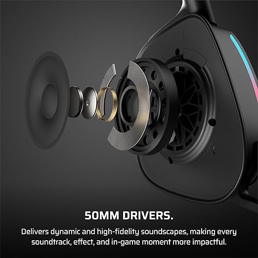 Corsair Void v2 Wireless Gaming Headset with Bluetooth for PC, PS5, PS4, Switch, Mobile – Dolby Atmos, 70 Hr Battery, Dual Wireless, Lightweight, Fast Charging – Carbon