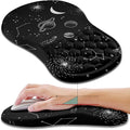 Hokafenle Ergonomic Mouse Pad Wrist Support, Wrist Rest Mousepad for Carpal Tunnel with Integrated Memory Foam Slope Massage Bulge (11.8x7.9 inch,Galaxy)