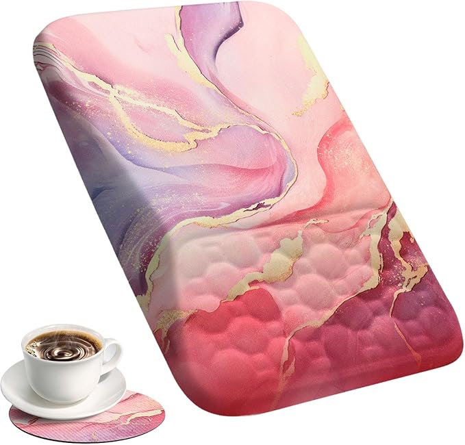 Ospelelf Pink Mouse Pad with Wrist Support Large Ergonomic Office Comfy Mousepad Wrist Rest