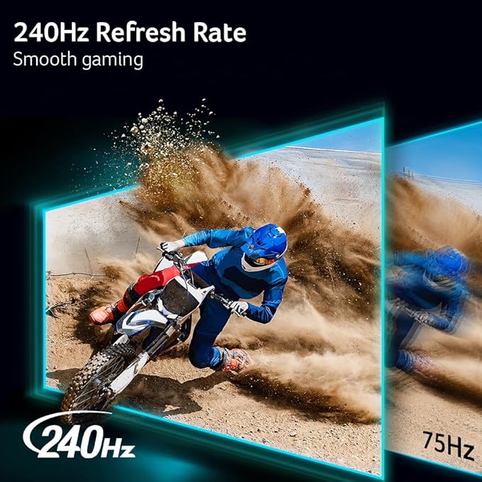 Acer Nitro 23.8" Full HD 1920 x 1080 IPS Gaming Monitor | AMD FreeSync Premium | 240Hz Refresh | Up to 0.5ms | sRGB 99% | HDR 10 Support | 1 x Display Port 1.2 & 2 x HDMI 2.0 | KG240Y W3biip