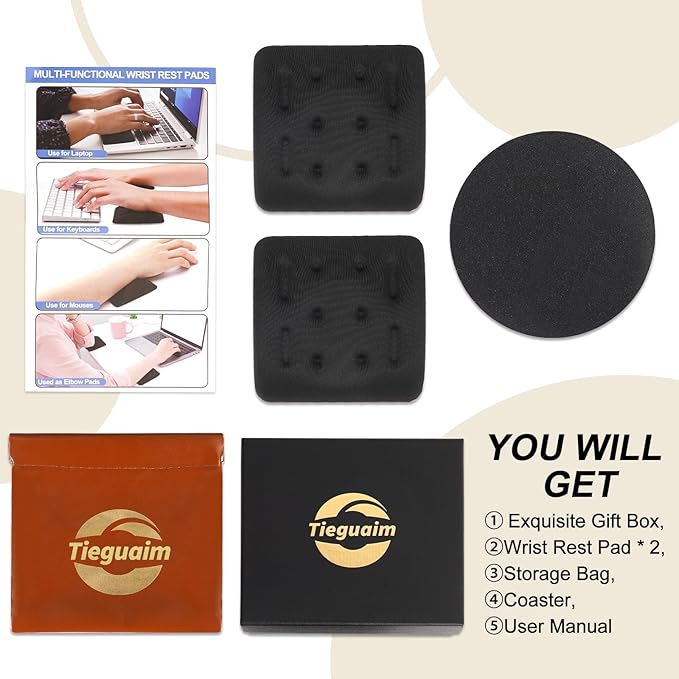 Ergonomic Wrist Rest for Laptop, Upgraded Laptop Wrist Support Pad for Computer Keyboard, Relieve Wrist Pain and Carpal Tunnel (Black)