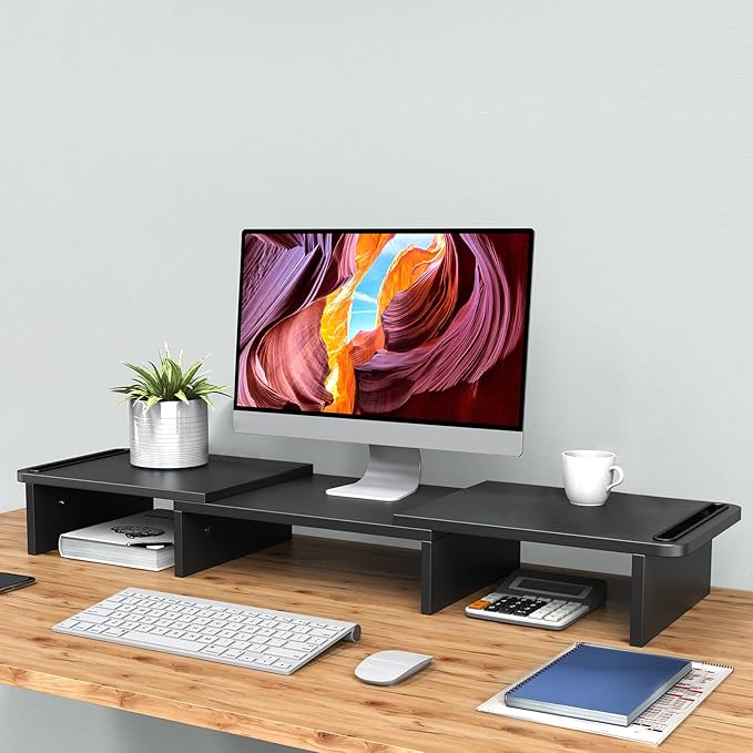 Zimilar Dual Monitor Stand Riser – Wood