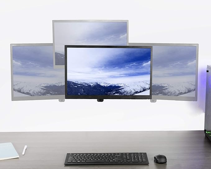 VIVO Premium Aluminum Single LCD Monitor Wall Mount for Screens up to 32 inches, Pneumatic Adjustable Arm fits up to VESA 100x100, MOUNT-G100B