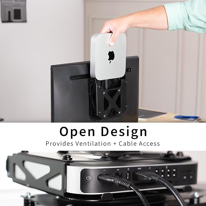 VIVO Behind Monitor VESA Mount Designed for Mac mini, 2010 to 2023 Models, Desk Clamp Option, Black, Mount-MINI1