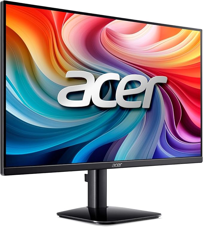 acer KB242Y - 23.8 Inch IPS Zero-Frame Full HD (1920 x 1080) Monitor | Tilt | Up to 120Hz Refresh | 1ms (VRB) | sRGB 99% | HDMI & VGA Ports | Adaptive-Sync Support (FreeSync Compatible)