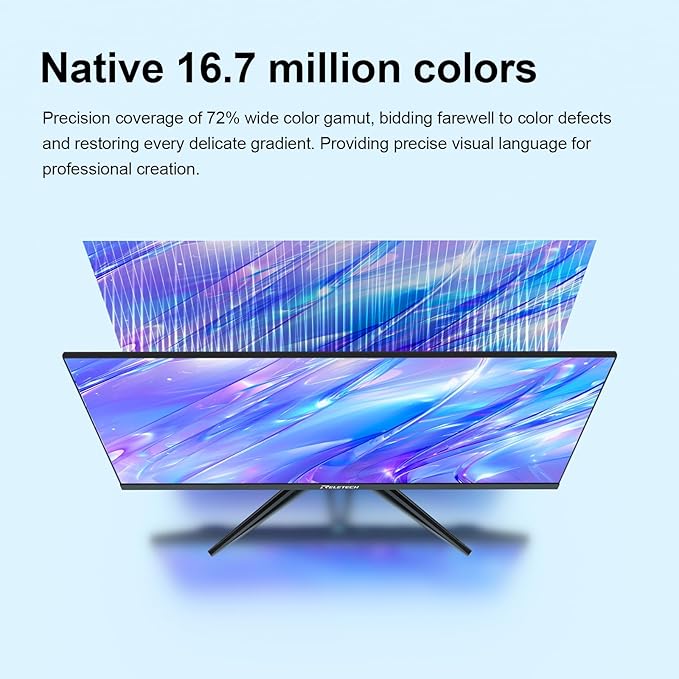 23.8 Inch Computer Monitor, FHD 1080P 100Hz Fast-IPS Gaming Monitor with Eye Care, 100% sRGB, Low Blue Light, VESA Mount, HDMI VGA Ports for Home Office (R23 Pulse)