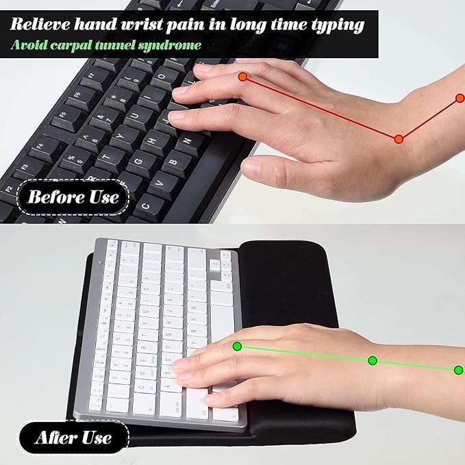 Weewooday Keyboard Wrist Rest for Pad Wrist Rest Stand Compatible with Wireless Keyboard with Numeric Keypad for Easy Typing(Compatible with Magic Keyboard 2, MLA22LL/A)