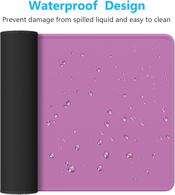 Dapesuom Large Gaming Mouse Pad, Extended Mouse Mat with Stitched Edges, Full Size Keyboard Pad with Non-Slip Base, Big XXL Computer Desk Mats for Gamer, Laptop, Office, 31.5 x 15.7in, Radiant Orchid