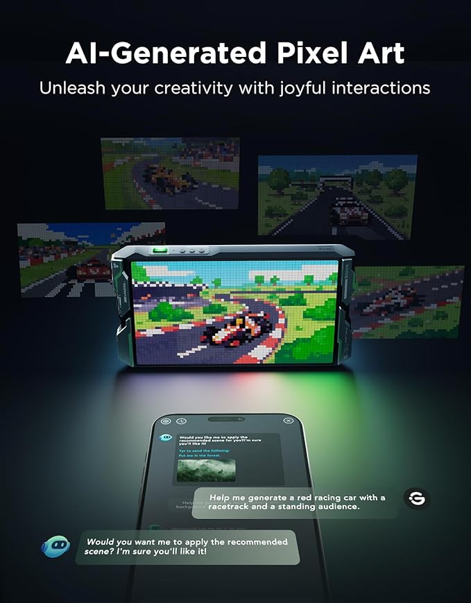 Govee Gaming Pixel Light, RGBIC LED Panel with Real-time Info Display, 150+ Scene Modes & DIY Options, Smart Pixel Lights (Wi-Fi Only), Works with Alexa, Ideal for Game Room Decor, 52x32 Pixels