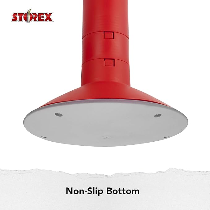 Storex Active Tilt Stool – Ergonomic Seating for Flexible Office Space and Standing Desks, Adjustable 12-24 Inch Height, Red (00324A01C)