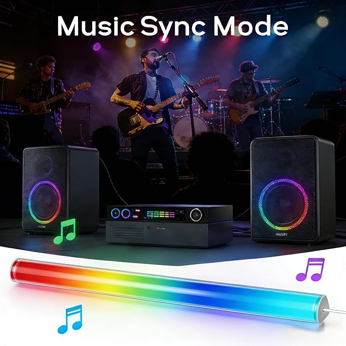 12-Inch Monitor Mount RGB Light Bar, 16 Million Colors Full Spectrum, 2 Controls (Button/App), USB-Powered Plug-and-Play Gaming Desk Light – for Gamers, Streamers, Designers, Enthusiasts
