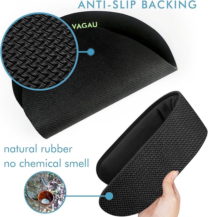 VAGAU Premium Keyboard Wrist Rest and Mouse Pad Wrist Support, Ergonomic Memory Foam Set for Office, Laptop, Mac, Computer and Gaming, Comfortable Typing (2 Pack)