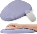 Ergonomic Mouse Pad with Wrist Support, Memory Foam Wrist Rest for Pain Relief & Carpal Tunnel, Non-Slip Base for Office, Computer, PC, Laptop (12x8x1.2inch, Light Purple)