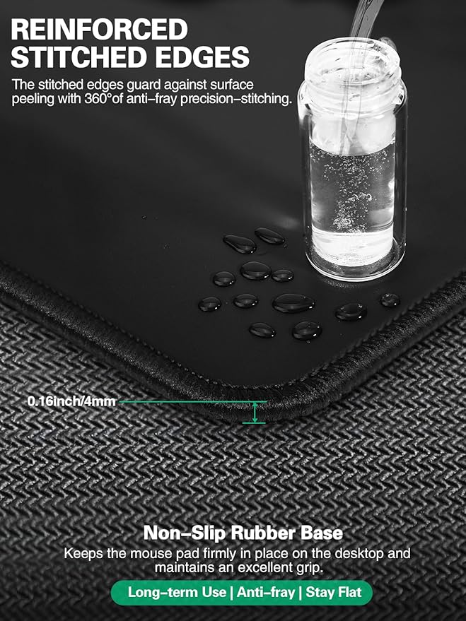Mouse Pad with Foldable Phone Holder, Wireless Charging Desk Mat, 31.5"x15.8" Large Mousepad with Superior Micro-Weave Cloth, XXL Desk Pad with Non-Slip, Waterproof Keyboard Pad for Home & Office