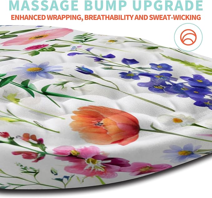 Ergonomic Mouse Pad Wrist Support with Memory Foam Massage Bulge, Carpal Tunnel Mousepad Wrist Rest for Mouse(12x8 inch, Flowers)