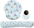 Ergonomic Keyboard Mouse Pad Wrist Rest Support Set for Laptop/Computer/Desktop,Memory Foam Hand Rest Wrist Cushion for Gaming/Office,Lightweight Comfortable (Lovely Otter)